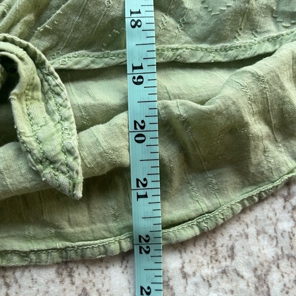 Pilcro Anthropologie The Cammie Surf Blouse in Green Size Small - Picture 10 of 11